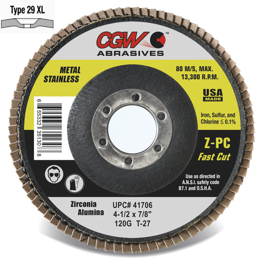 CGW | Flap Disc | ZPC - Zirconia | T29 | *XL DENSITY*
